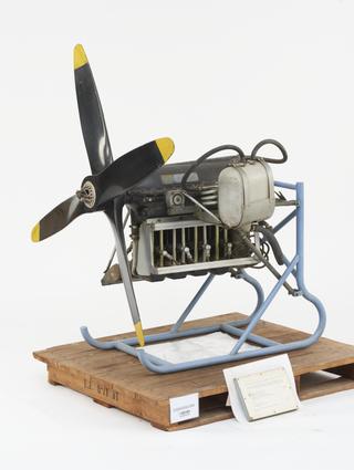 Walter Mikron III aero engine and two propellers