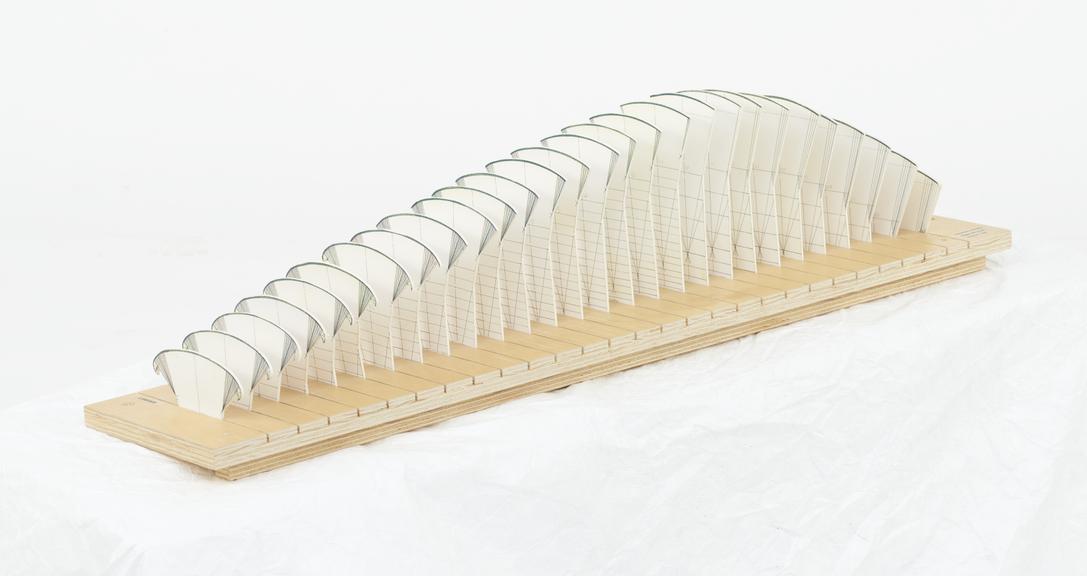 Architectural model of Kansai International Airport passenger terminal