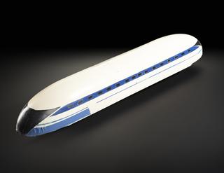 Beige top model for 'Magnetic river' demonstration