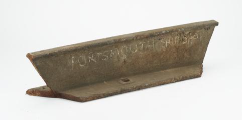 Section of wrought iron roof main segmental member