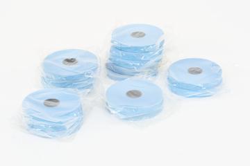 Unused rolls of paper tape