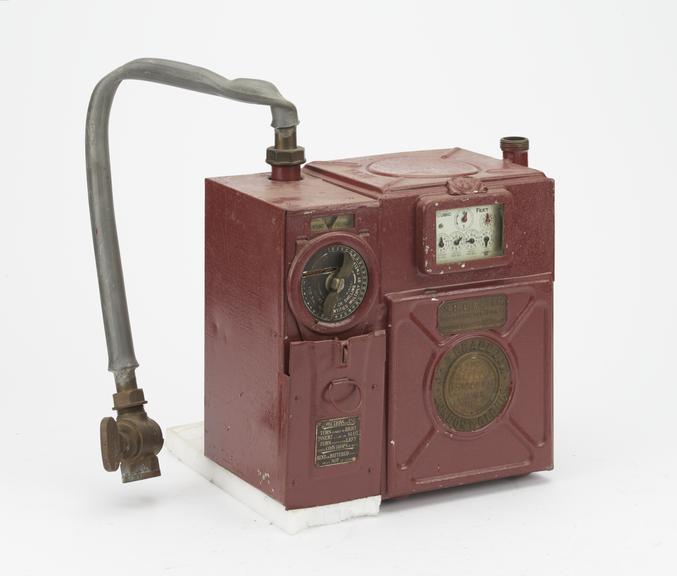 Dry, prepayment gas meter made by J & J Braddock in 1937