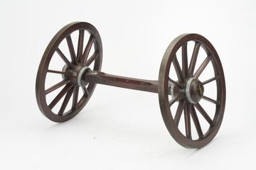 Wheels and Axle from 1:4 Scale Model of Patent Portable Threshing Machine and Horse Gear