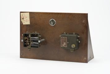 Two switchboxes and panel switch for Lucas Startix automatic engine starting equipment