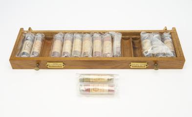 Drawer from a cabinet of synthetic dyes, British Dyestuffs Corporation, c.1920