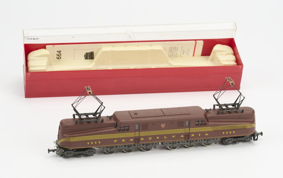 Model of Pennsyvania electric locomotive, c 1980