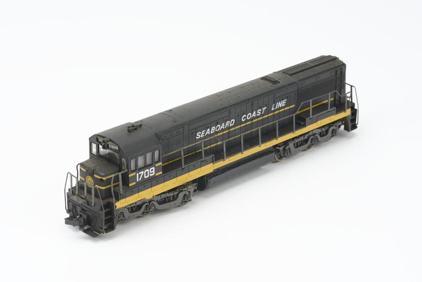 Model of Seaboard Coast Line Co-Co diesel-electric locomotive, c 1978
