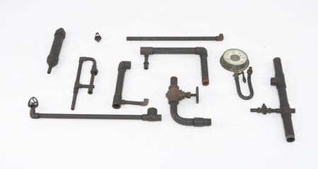 Pipes and gauge from an automatic sprinkler installation