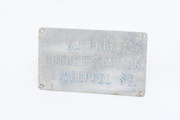 Sign for a gas holder site in Salford