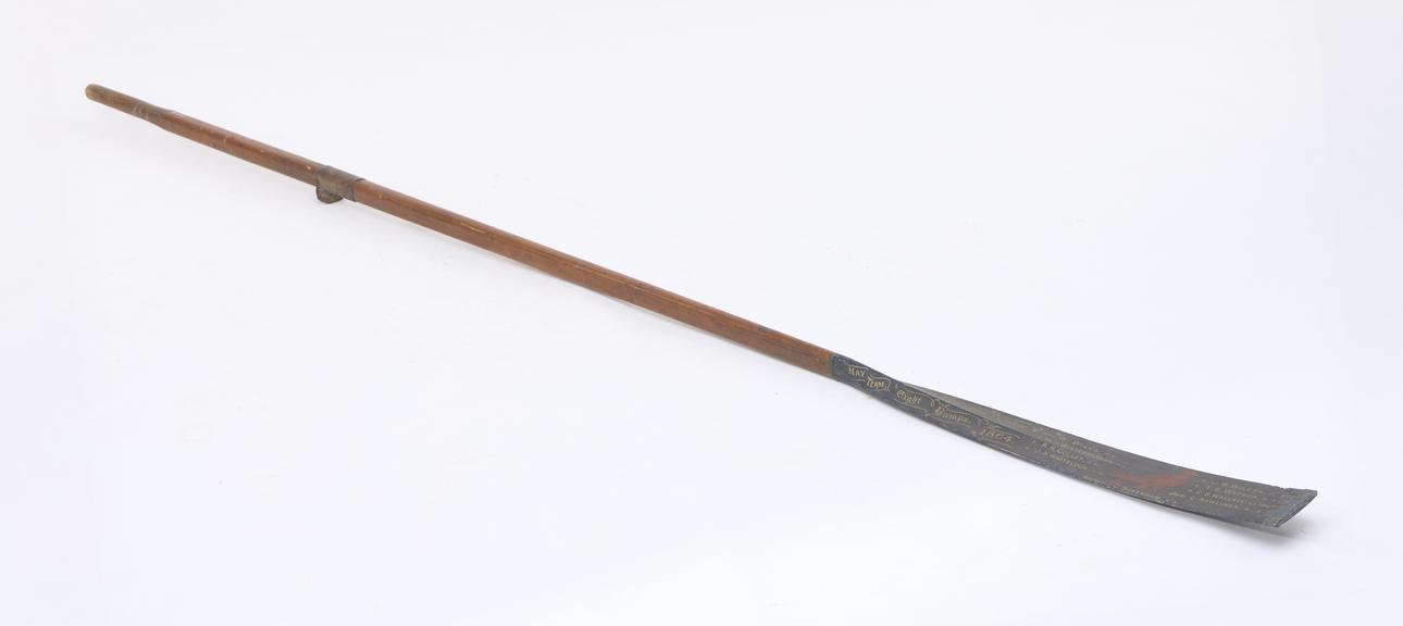 Racing eight trophy oar: Pembroke Eight (1864)