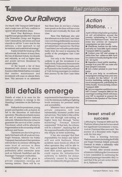 Printed issue of Transport Retort, volume 16 number 2, March-April 1993
