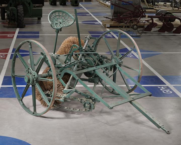 Horse-drawn road sweeper