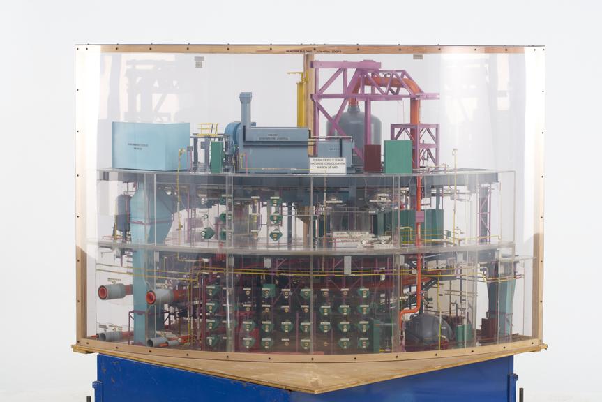 Upper quarter section of the engineering model of Sizewell-B Nuclear Power Station