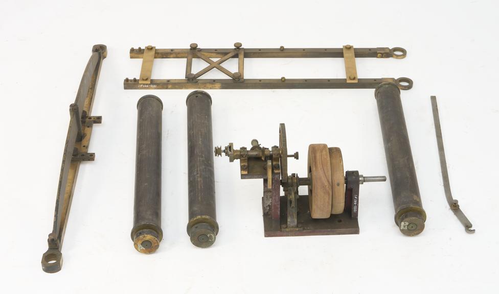 Part of circular instrument dividing engine.