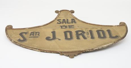 Wooden Ward Sign with Painted Canvas Panel