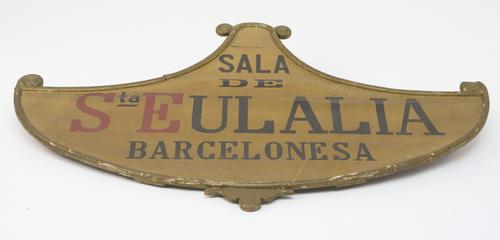 Wooden Ward Sign with Painted Canvas Panel