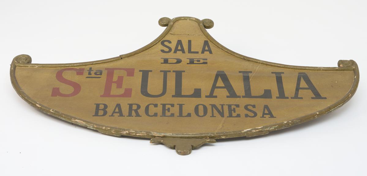 Wooden Ward Sign with Painted Canvas Panel