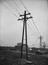 Works photographic negative of overhead transmission line, Bury