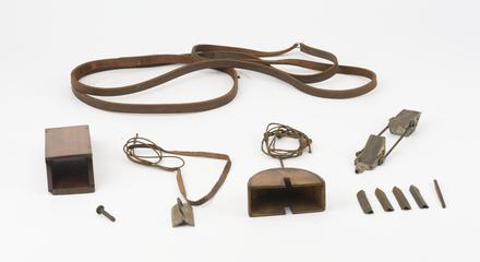 Components from model (scale 1: 6) of combined chaff cutter and sifting machine