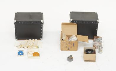 Ferranti Sirrius Computer. Five boxes of teleprinter and computer spares