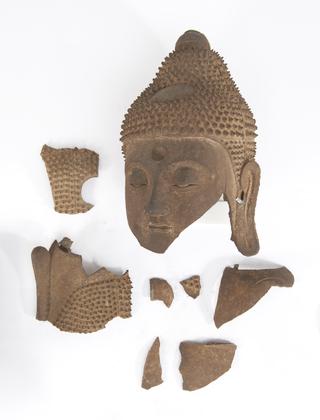 Cast iron Buddha's head