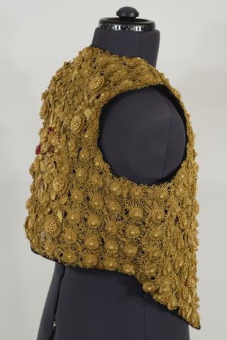 Twisted Sleeveless Straw Jacket