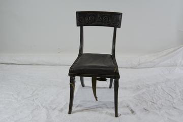 Chair, Mahogany with Leathercloth Upholstery