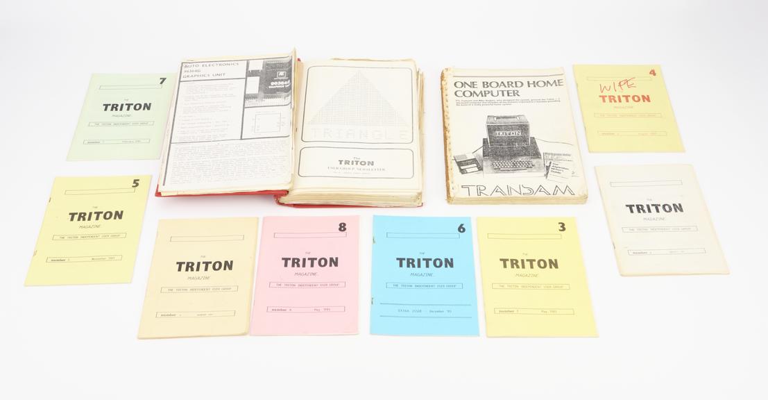 Box containing manuals and cassettes