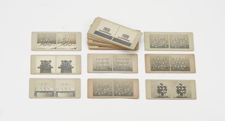 Twenty six stereoscopic crystal model prints