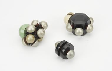 Selection of three Courtaulds space-filling atomic models