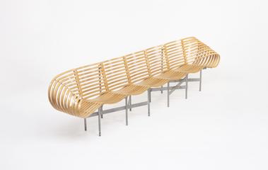Compressed Beech Wooden Bench Designed by Jane Dillon.
