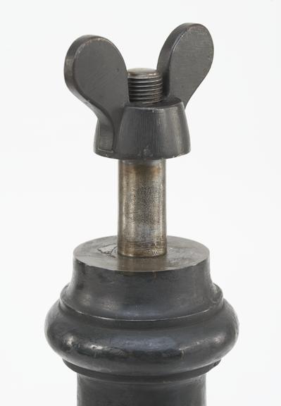 Clamp associated with three large tuning forks by Koenig