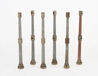 Six Cast Iron Vertical Handrail Supports