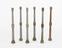 Six Cast Iron Vertical Handrail Supports