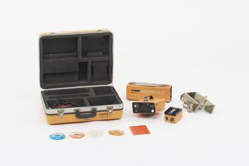 AGA geodimeter 14 (electronic distance measurer) with battery pack