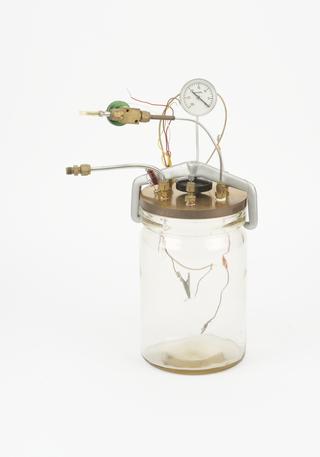 Apparatus for simulating Martian atmospheric pressure, made by James Lovelock