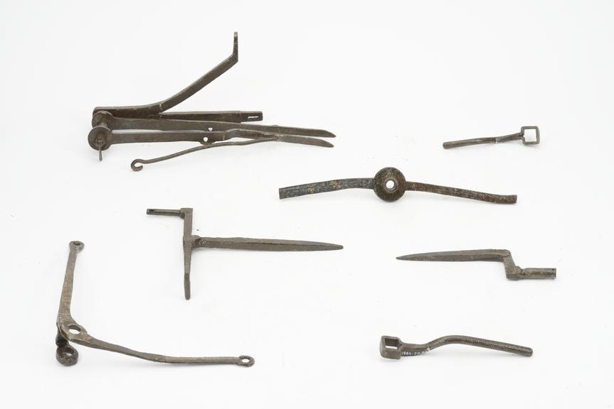 Seven small parts thought to come from the clock formerly in Wells Cathedral