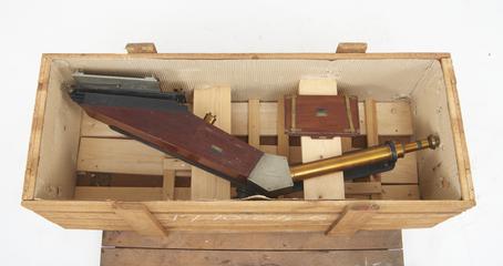 Bellingham and Stanley spectrograph with lacquered brasswork and wood and metal body