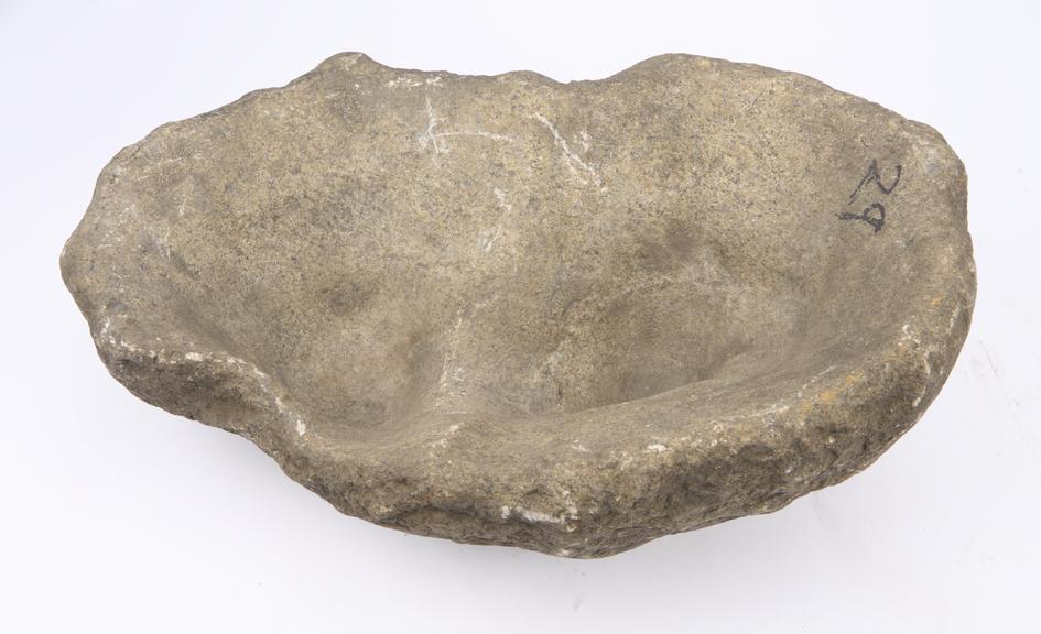 stone with two depressions for grinding