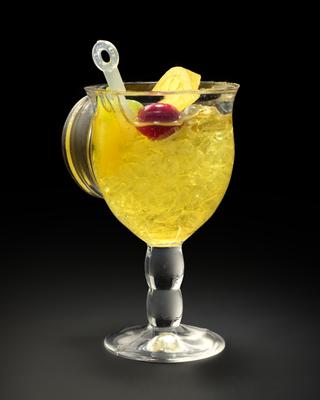 Champagne glass shaped fridge magnet