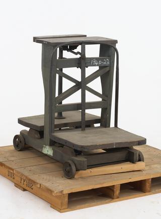 Wooden frame platform weighing machine by John Winsbury and Son