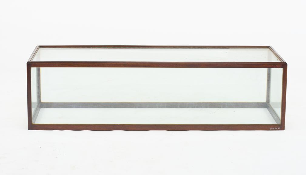 Glazed display case on stand