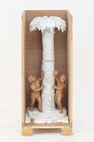 Glazed earthenware palm tree