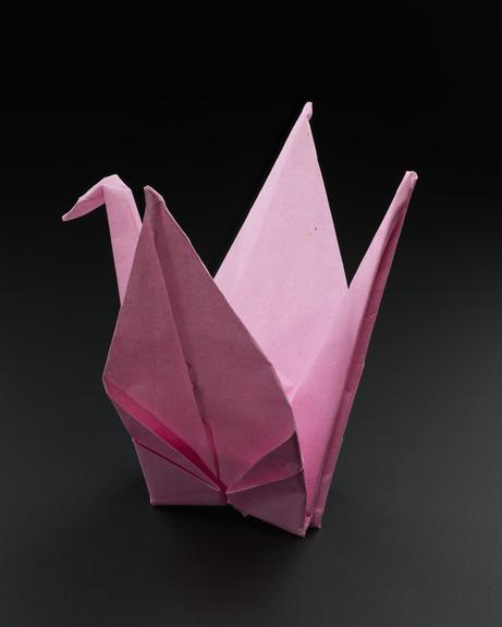 Origami model made by vaccination volunteers