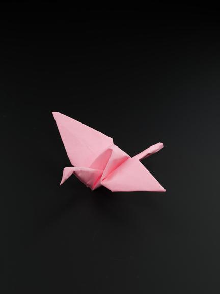 Origami model made by vaccination volunteers