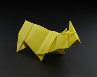 Origami model made by vaccination volunteers