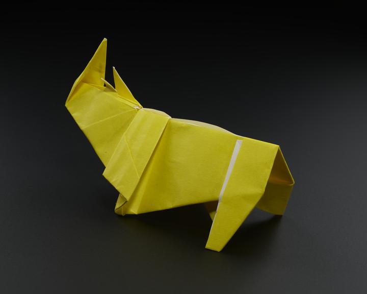 Origami model made by vaccination volunteers