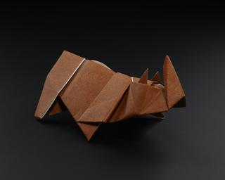 Origami model made by vaccination volunteers