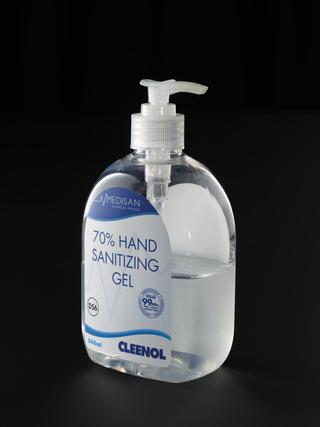Hand sanitiser used during blood taking