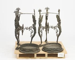 Two French bronze Empire-style braziers